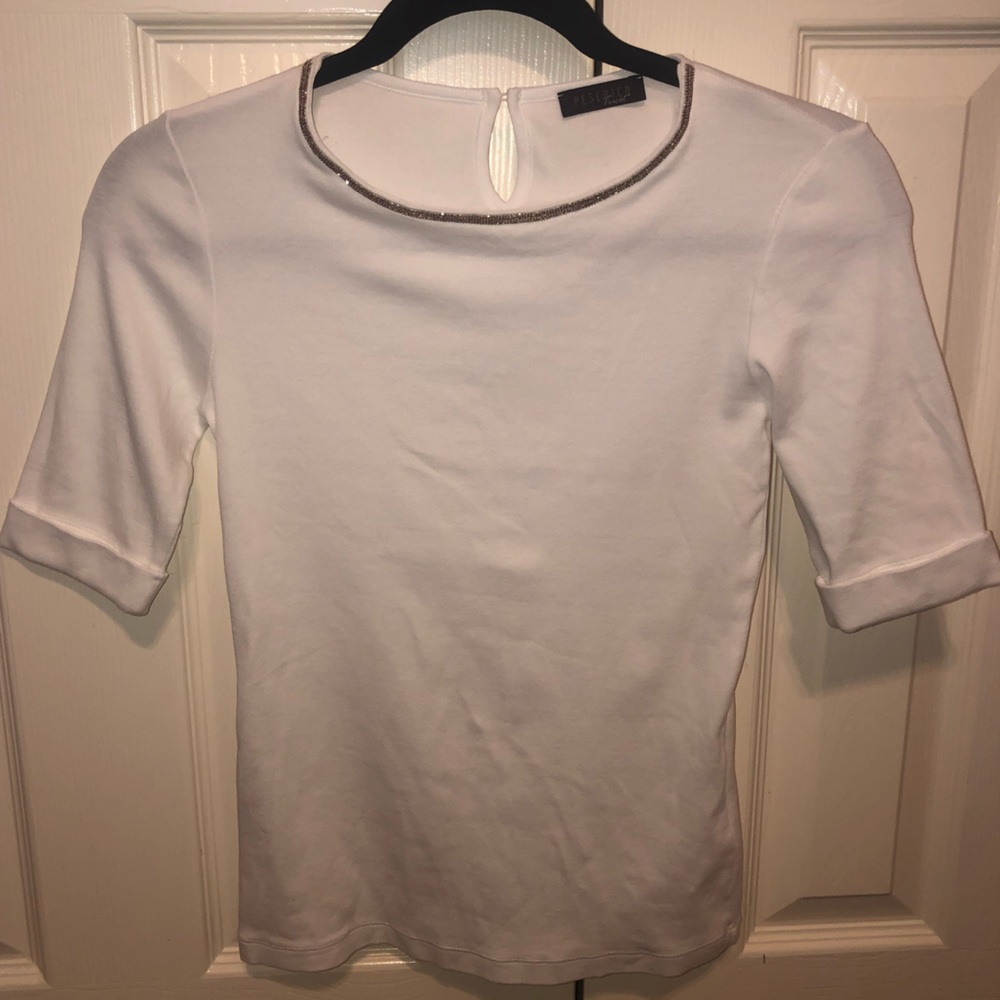 Authentic PESERICO Tricot Quarter Sleeve Tee